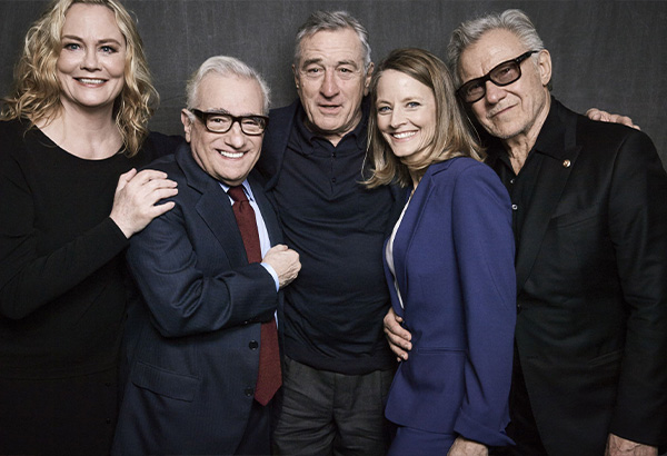 Martin Scorcese with a few stars from The Departed